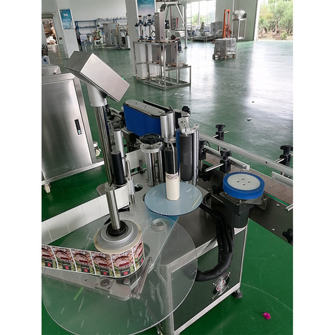 Parduodama linijinio tipo automatinė apvalaus butelio lipdukų etikečių klijavimo mašina 