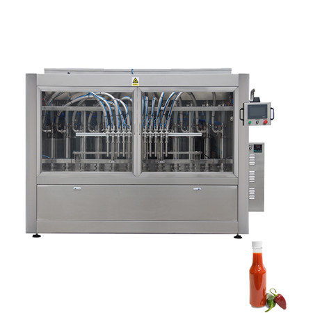 Automatinė klampių skysčių stūmoklių užpildymo įranga, skirta pilnai ploviklių butelių pakavimo mašinai rankoms valyti / pomidorų pasta / alkoholio gelis / valgomasis aliejus 